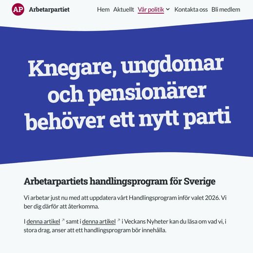 Handlingsprogram för Sverige