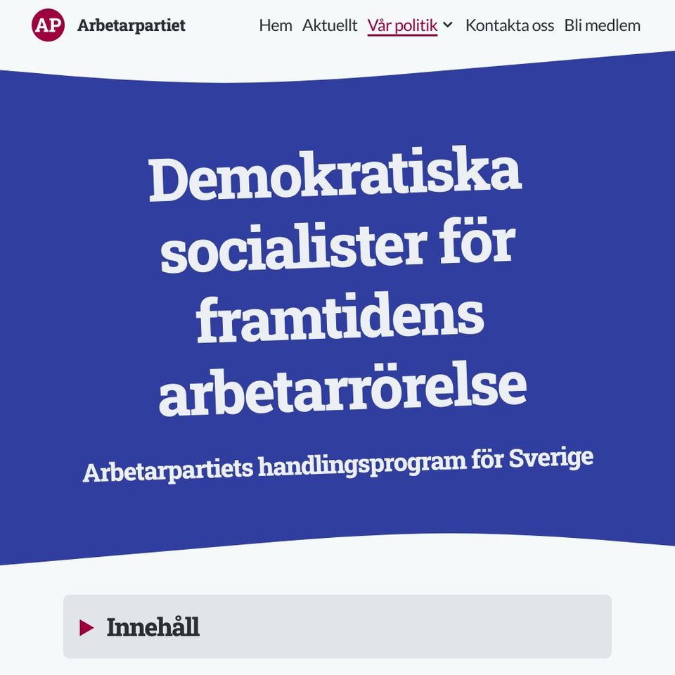 Handlingsprogram för Sverige